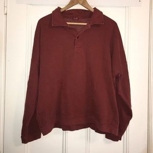 Brandy Melville Archer Red Collar Sweatshirt